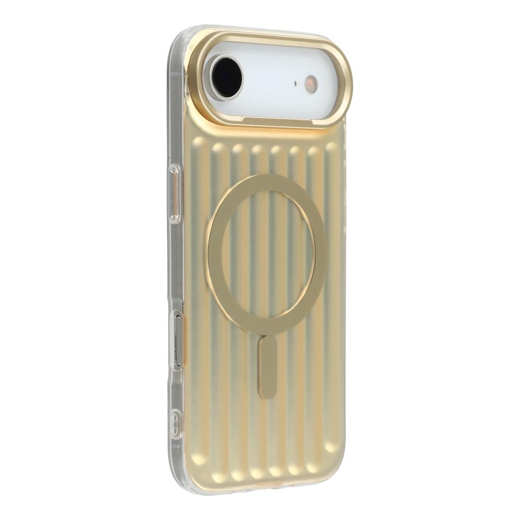 For iPhone 17 Air Case Compatible with MagSafe Luggage Texture IMD TPU Phone Back Cover