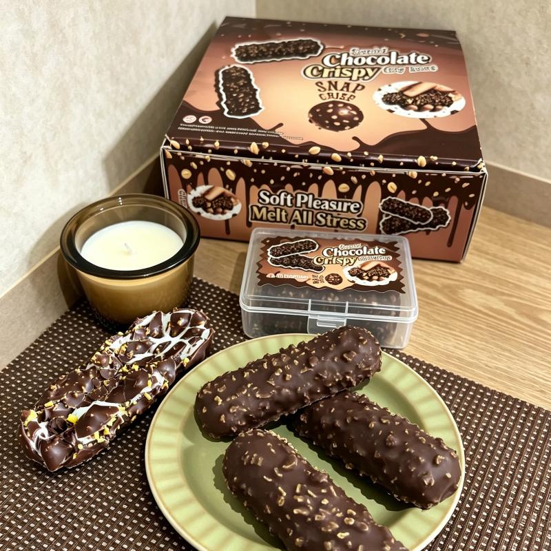 1Pcs Chocolate Bar Cracking Squeeze Toy Stress Relief Asmr Toy Crunchy Sound Ball Handmade Craft Crispy Feel Chocolate Toy