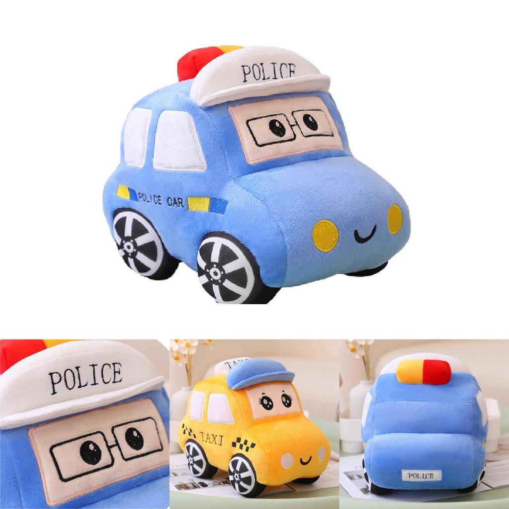 Ultra-plush Short Fur Cartoon Car Pillow- Available In 3 Vibrant Colors