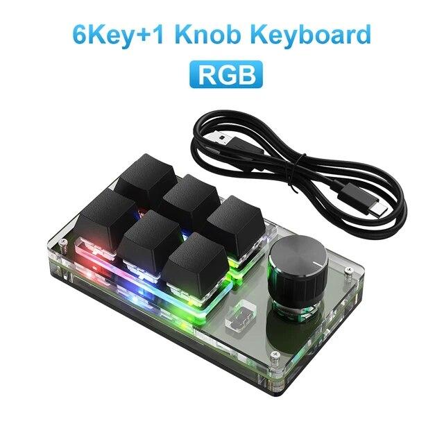 Programming Macro Gaming USB Custom Keyboard BT Volume Button Knob Photoshop Hotswap Socket Keypad Mechanical Blue Switch 9 Key