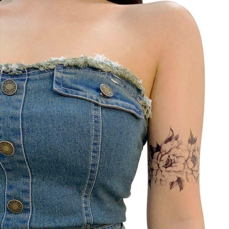 Kierutattoo Flower Tattoo Sticker Twig