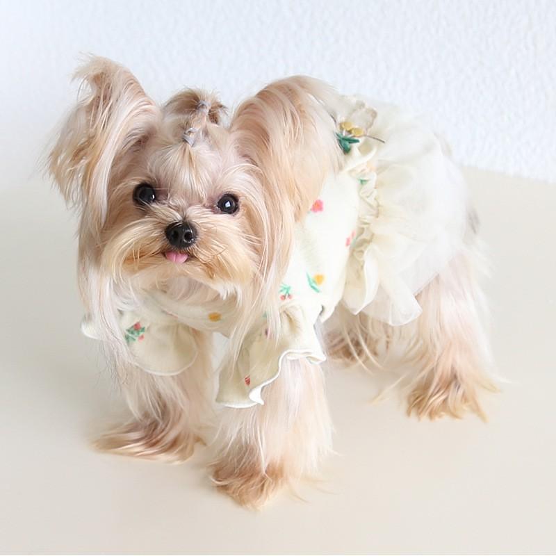 Winter Jacquard Flared Sleeve Fleece Dress Dogs Cats Pet Clothes