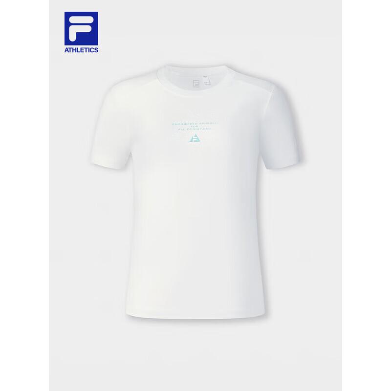 FILA Women's Basic Round Neck Knitted Short Sleeve T-Shirt