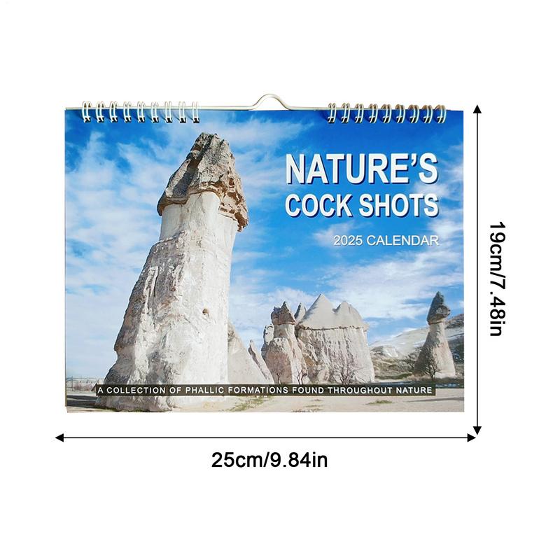 2025 Hangable Dicks In Nature Calendar Funny Calendar Joke Calendar Monthly Planning Monthly Writing Planner Wall Calendar