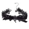 Sexy Schwarzer Spitzen-Schleifen-Knoten-Choker-Halskette Modisches Kragen-Halsketten-Schmuckstück