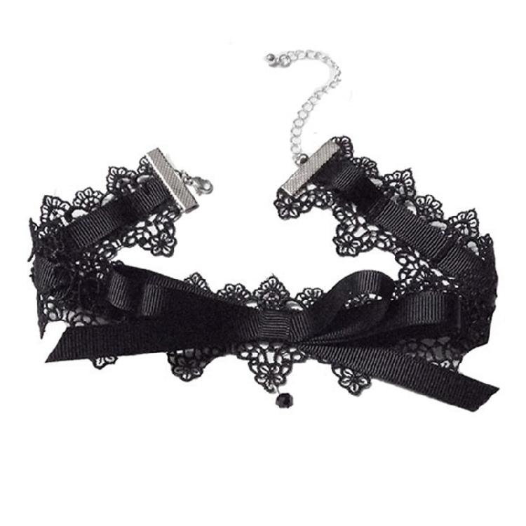 

Sexy Black Lace Bow-Knot Choker Necklace Fashion Collar Necklace Jewelry 1