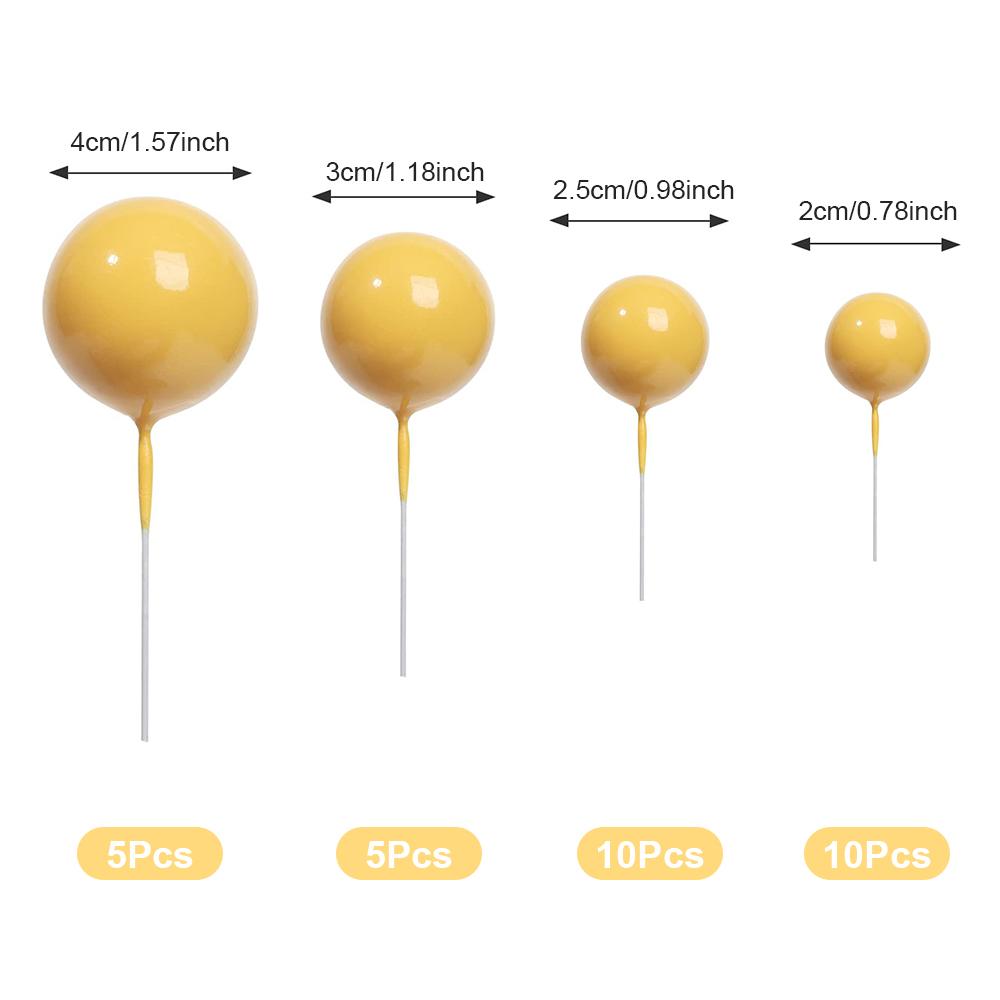 30 Stück Kugeln Kuchenaufsätze Macaron-Farbe Mini-Ballon DIY Cupcake-Einstecker Topper für Geburtstag Hochzeitstag Babyparty Dekoration