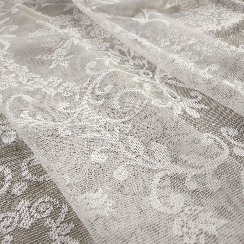1PCS Romantic White Jacquard Short Curtain Valance Kitchen Home Living Room Door Balcony Window Shades Screen