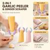 Clip Structure Garlic Peeler 2in1 Ginger Scraper Convenient Ginger Skin Removal Tool  Home