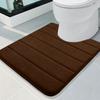 U-Shape Bath Mat 50x60CM Ultra Absorbent Memory Foam Bathroom Mat Non-Slip Toilet Mat for Bathroom Floor Home Decoration