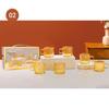 Eight Pavilion Amber Glass Cup 6-Piece Set