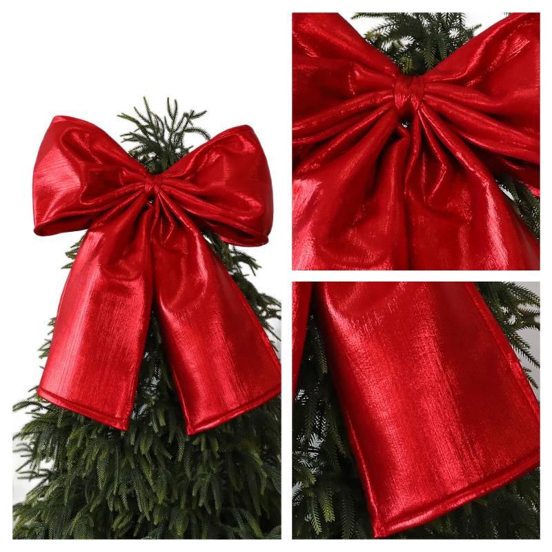 Extra Large Burgundy Velvet Christmas Bow for Tree & Window Decoration