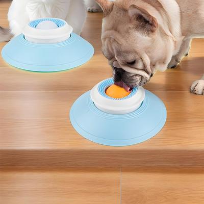 Bol à lécher pour chiens Tapis à lécher pour nourriture humide avec ventouse Jouets d'enrichissement anti-étouffement pour animaux de compagnie pour le bain, le toilettage et l'entraînement