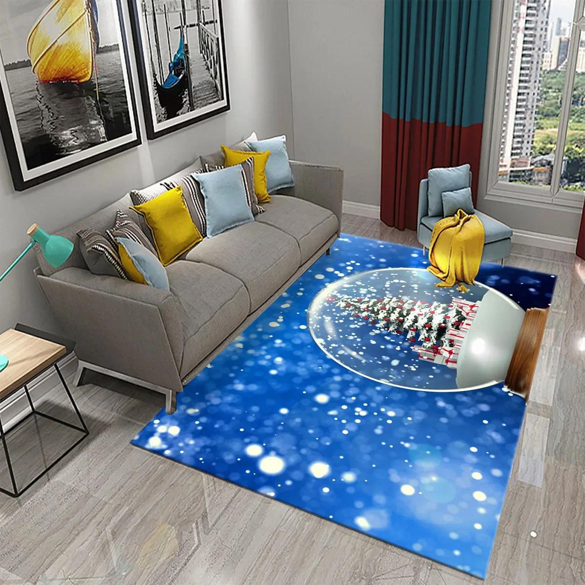 

3D Color Glass Ball Crystal Ball Carpet for Bedroom Bedside Sofa Area Rugs Child Play Game Floor Door Mat Bathroom Non-slip Rug 40x60cm