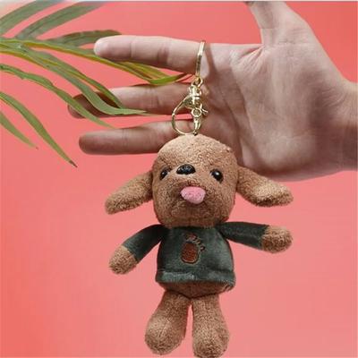 Köpek Peluş Oyuncaklar Mini Anahtarlık 14CM Dili Dışarıda Küçük Kolye Komik Köpek Hayvan Doldurulmuş Oyuncak Çocuklar