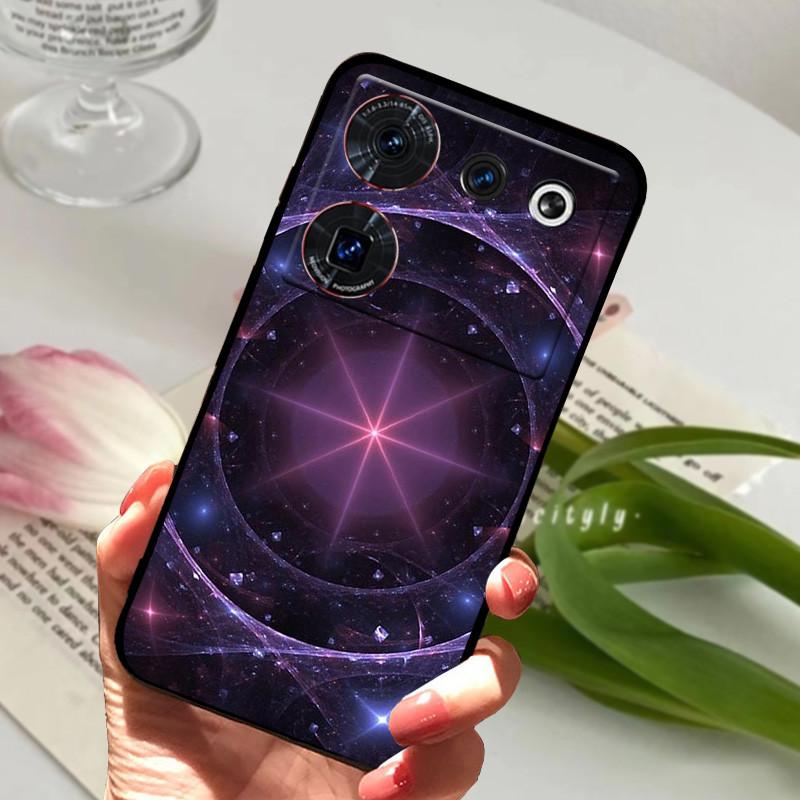 Case For ZTE Nubia Z50 Ultra Case Soft Print Silicone TPU Black Bumper Cover For ZTE Nubia Z60 Ultra Phone Back Coque z50Ultra