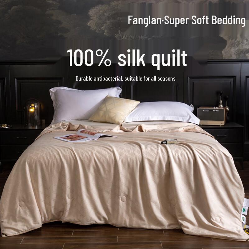 60S Cotton Jacquard All-Season Tussah Silk Quilt 200x230cm