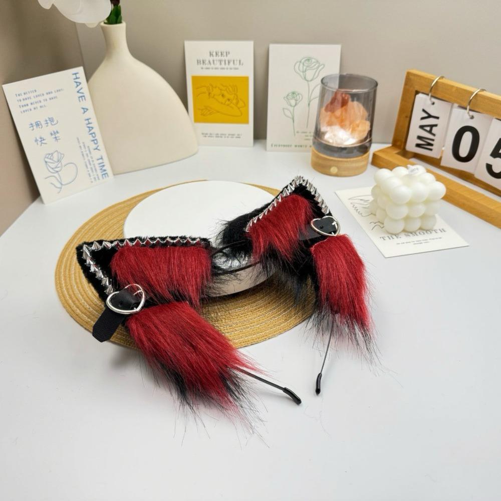 Hairpin Plush Headband Belt Halloween Cosplay Costume Fashion Cat Ear Lolita Hair Band  Girls