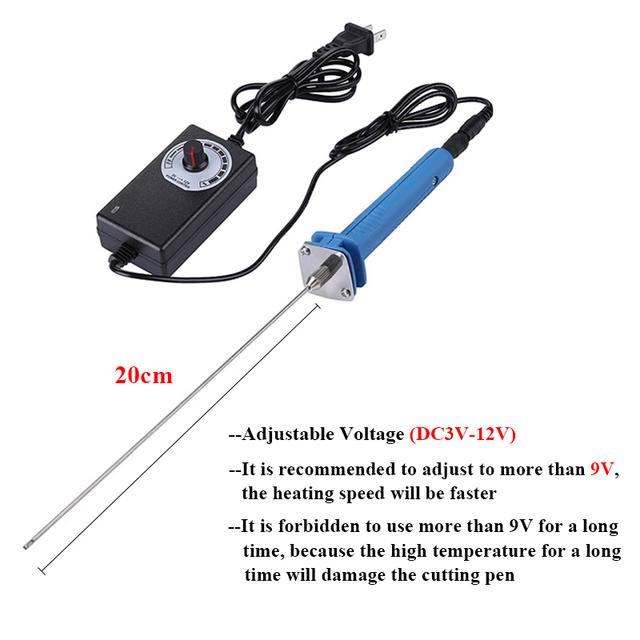 Edelstahl-Schaumstoffschneider-Stift 5/10/15/20/25CM Elektrische Schaumpolystyrol-Schneidemaschine Tragbares Styropor-Schneidewerkzeug
