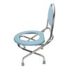 Foldable Toilet Chair Stainless Steel Toilet Nonslip Commode Chair with Backboard for Adults 42cm / 16.54in