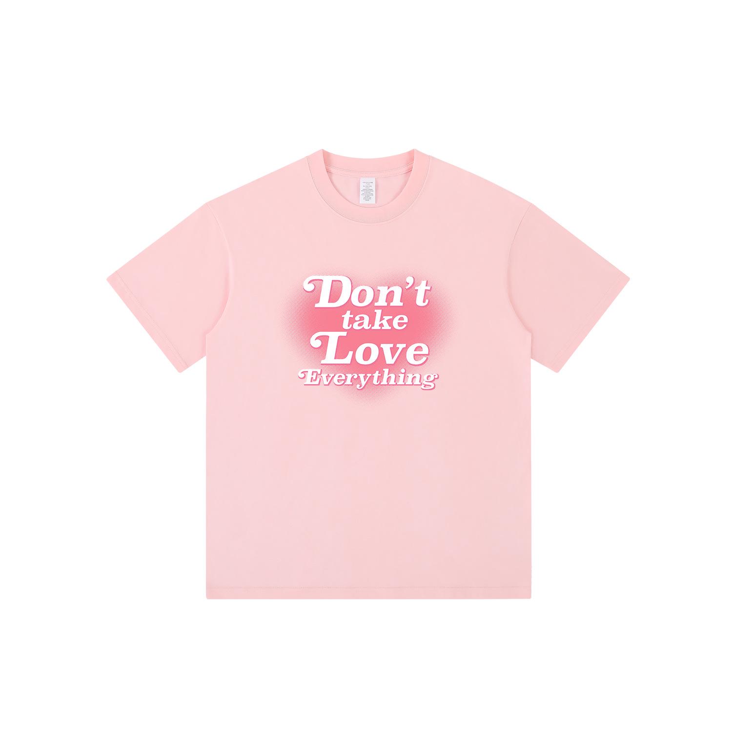 

Unisex American Retro Heart Print Loose Short Sleeve T-shirt 2XL