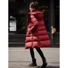 Elegant Waist-Cinching Mid-Length Winter Down Jacket