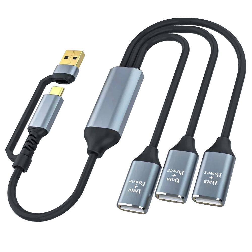 

HdoorLink 3 в 2 USB C HUB 2.0 Type C 3-портовый мульти-разветвитель адаптер OTG USB-адаптер питания для Macbook Pro 13 15 Air Pro IPad Pro ПК ноутбук 3 in 2 otg adapter cable