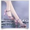 Summer New Korean Style Women's Stiletto High Heel Sandals Sexy One Buckle Peep Toe Sandals