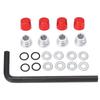 4pcs Wheel Hub Screw Nut Set Aluminum Alloy Disconnect Type Remote Control Car Accessories for 1 10 RC Car with 1.9in