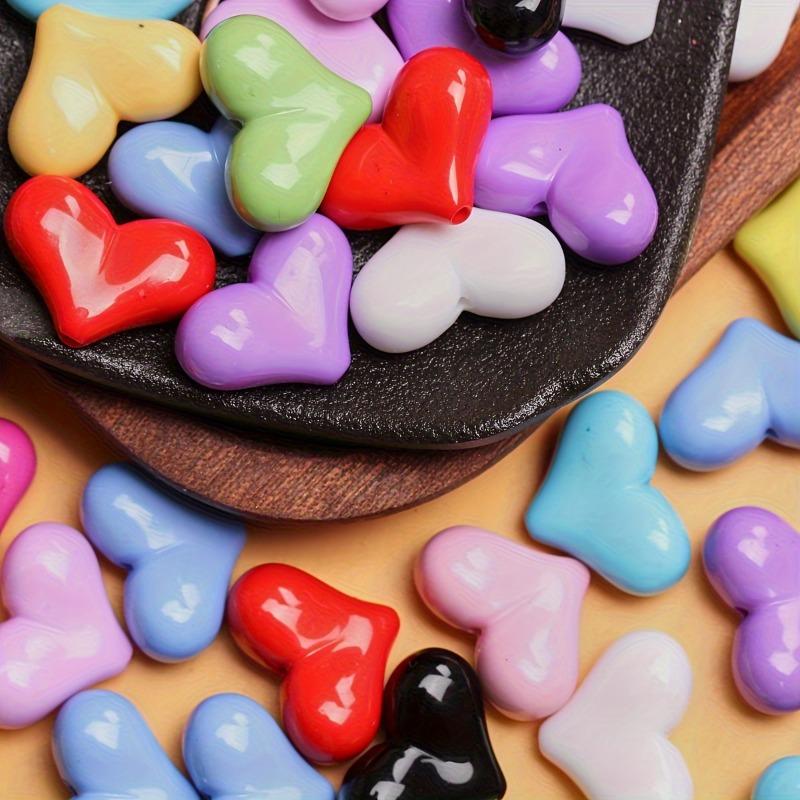 

Transparent Handicraft Heart-Shaped Beads DIY Jewelry, Bracelets, Necklaces and Keychain Accessories 10pcs разноцветный