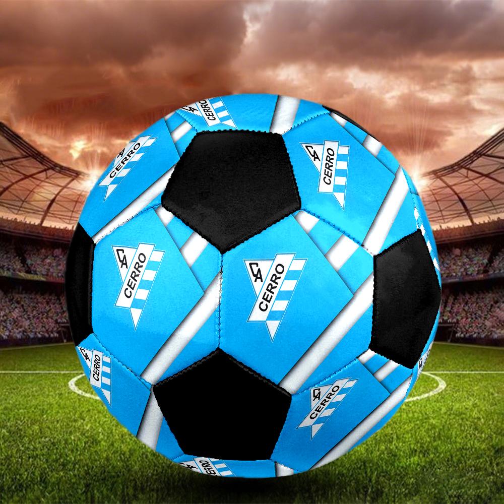 SIZE 5 Cerro Porteño Soccer Ball Colorful All Ages Machine Stitched PVC Competition Ready Durable High-Bounce