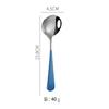 1Pc Round Stainless Steel Soup Spoon 16cm Dishwasher Safe Coffee Dessert Stirring Spoon for Home Kitchen