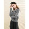Sancai 2025 Autumn Miu-style Bow-Knot Round Neck Knit Cardigan