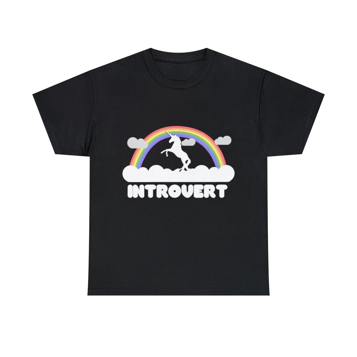 Introvert Graphic Tee Shirt, S-5XL L