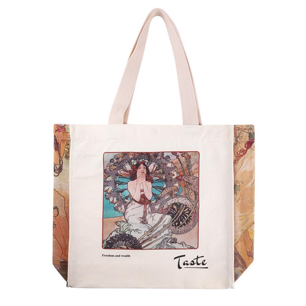 

2023 Новая холщовая сумка большой вместимости, школьная сумка унисекс, сумка белый