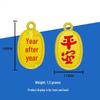 Gold Style High Retention Ancient Method Peaceful Yellow Tag Pendant Bracelet DIY Accessory