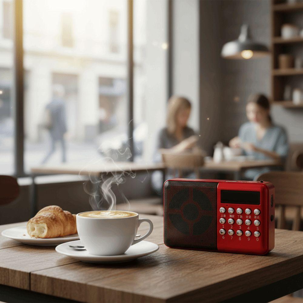 Rechargeable Radio Speaker USB Port FM Radio Support TF Card Music Player  Handheld Device