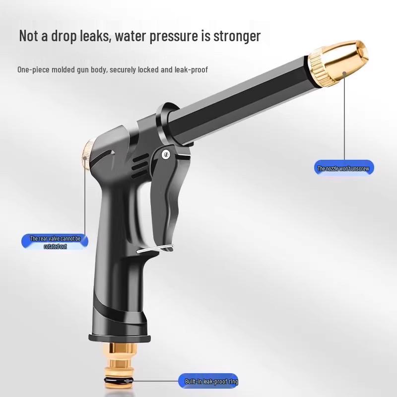 High-Pressure Car Wash Gun: Household Explosion-Proof Hose & Garden Nozzle Set for Cleaning Surfaces