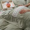 French Seersucker Embroidered Lace Duvet & Sheet Set, 3-Piece Bedding