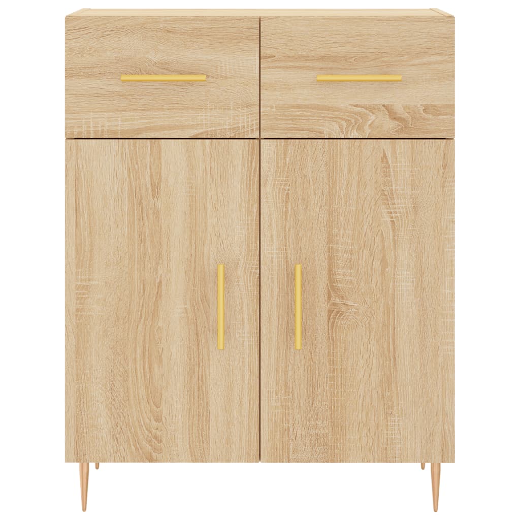 Vidaxl Witrynka, Dąb Sonoma, 69,5X34X180 Cm, Materiał Drewnopochodny