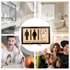 Halloween Wooden Restroom Doorplate Sign Artistic Doorplate Decoration for Home Holiday Party Restroom Decoration