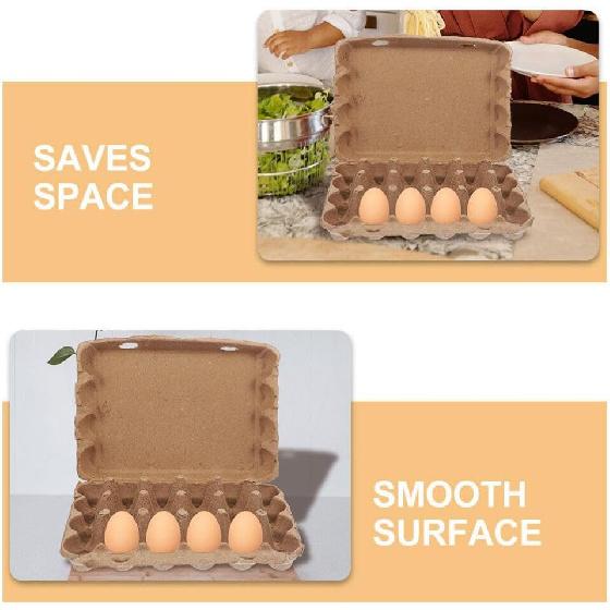 Alipis Paper Pulp Egg Cartons 24 Egg Containers Egg Tray Holder Egg Bulk Paper Carton Egg Crate for Kitchen Refrigerator Farmhouse Farm Market