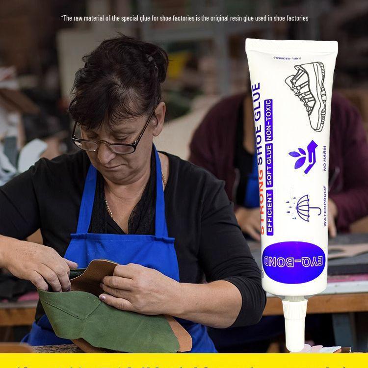 Cola Forte Transparente para Sapatos: Macio, Impermeável, Não Endurecedor para Reparo de Couro e Pneus