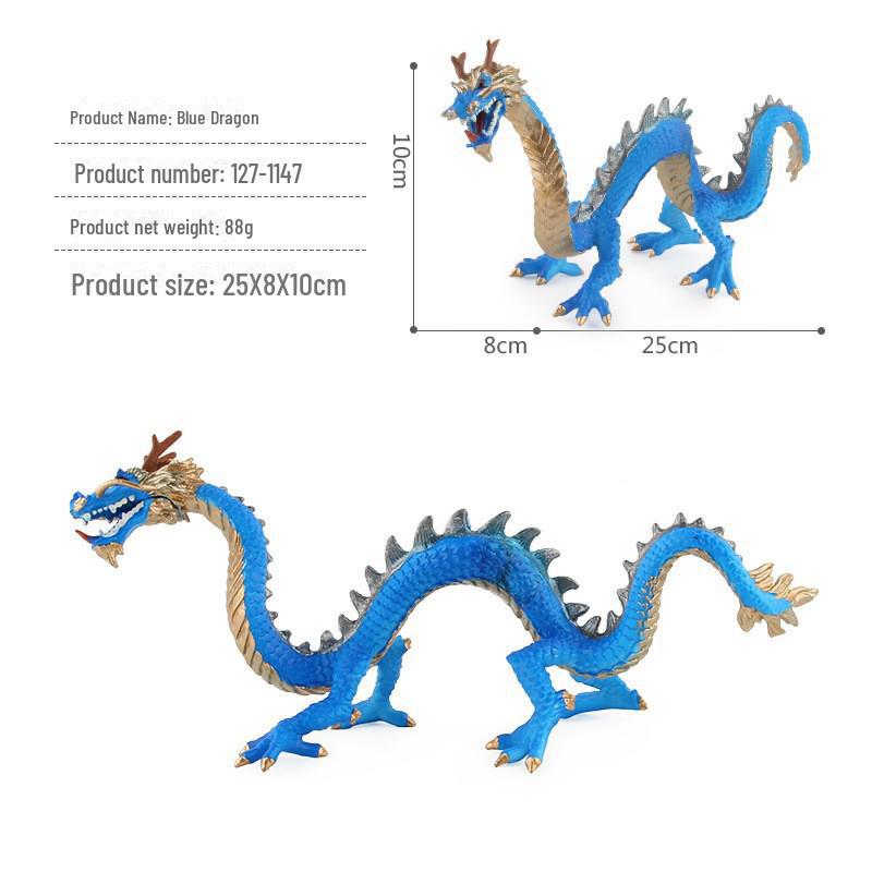 Warcraft Dragon Model Toy: Fire Rock & Stone Dragon, Movable Jaw, Dinosaur Ornament