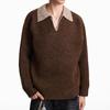 Men's Clothing Polo-Neck Casual Knitted Pullovers