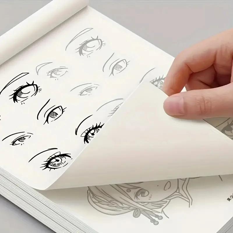 1Pcs 48 Pages Simple Hand-Drawn Outlines Anime Character Line Art Drawing Book For Beginners Tracing & Practice Painting