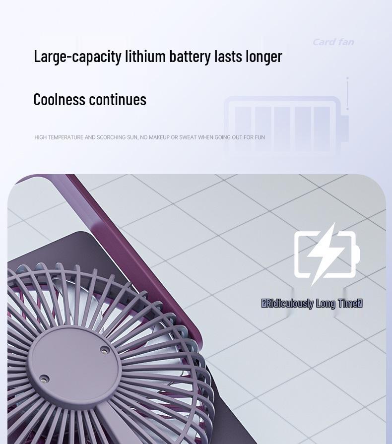 Rechargeable Desktop Fan with Three-Speed Adjustment