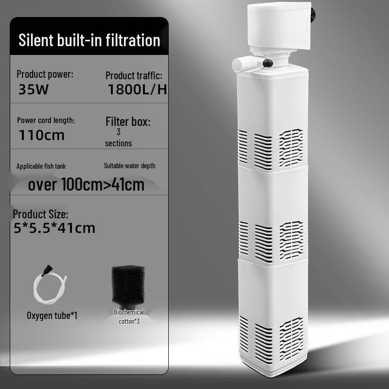 Acvariu mic All-in-One cu Filtru Silențios, Pompă și Sistem de Oxigenare