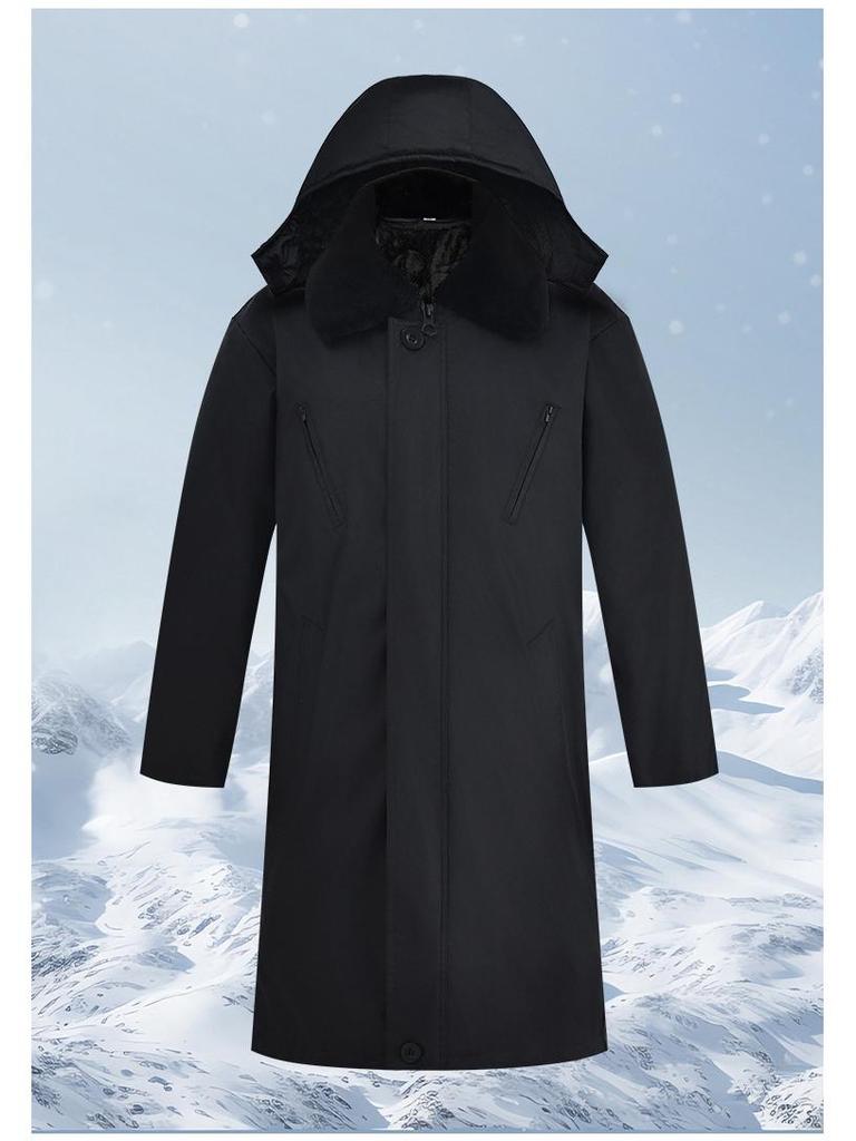 Waterproof Fleece-Lined Cotton Coat with Removable Lining for Cold Storage Work