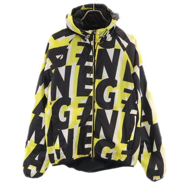 

ARMANI Logo print With hood Jacket M Yellow x black Fleece-lined jumper Men s Used